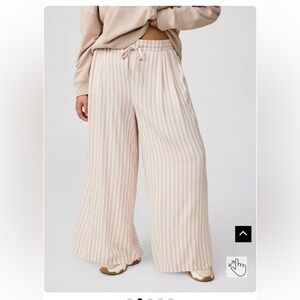 Torrid Beige Striped Wide-Leg Pants - Size 4 SHORT